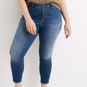 Madewell 9" Mid-Rise Skinny Crop Jeans: Button-Front TENCEL™ Denim Edition